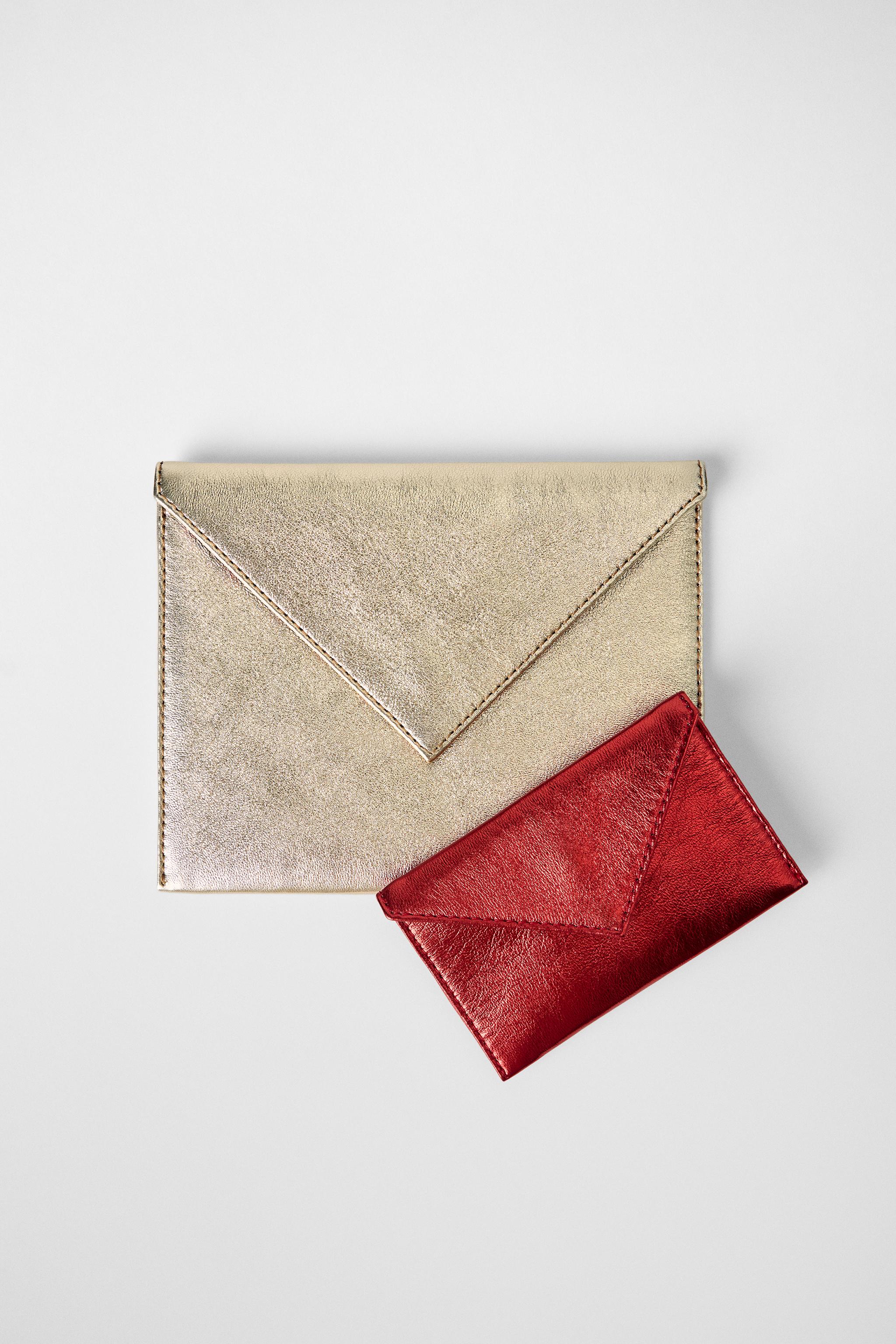 ダブルメタリックエフェクトレザーウォレット KATE MOSS X ZARA METALLIC EFFECT DOUBLE LEATHER WALLET KATE MOSS X ZARA