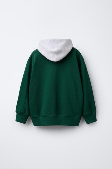 SPORTY HOODIE - Green by Zara - Image 1