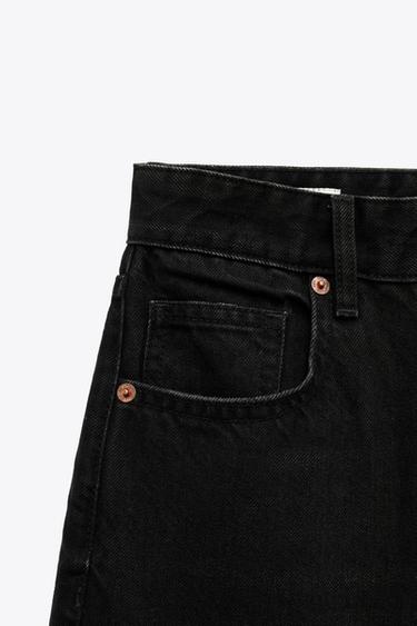 JEAN TRF COUPE LARGE TAILLE HAUTE - Noir de Zara - Image 8