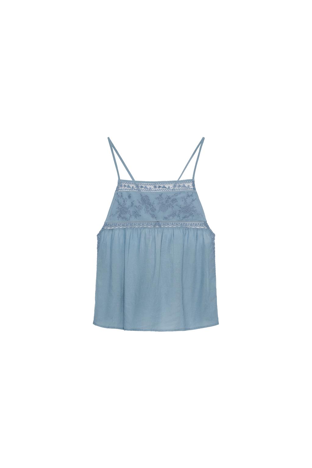 EMBROIDERED STRAPPY TOP - image 3