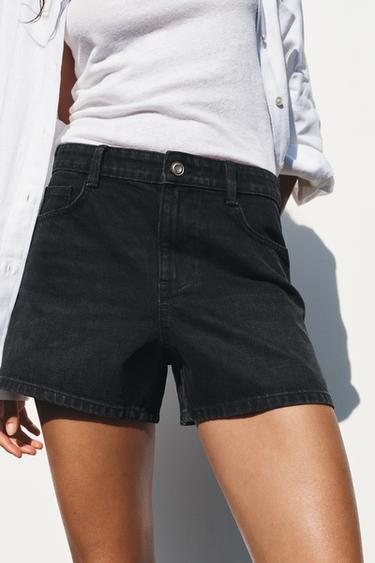 SHORTS Z1975 MOM FIT TIRO MEDIO - Negro de Zara