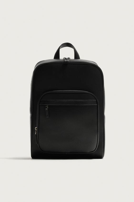 TEXTURED BACKPACK - Black by Zara - Image 0