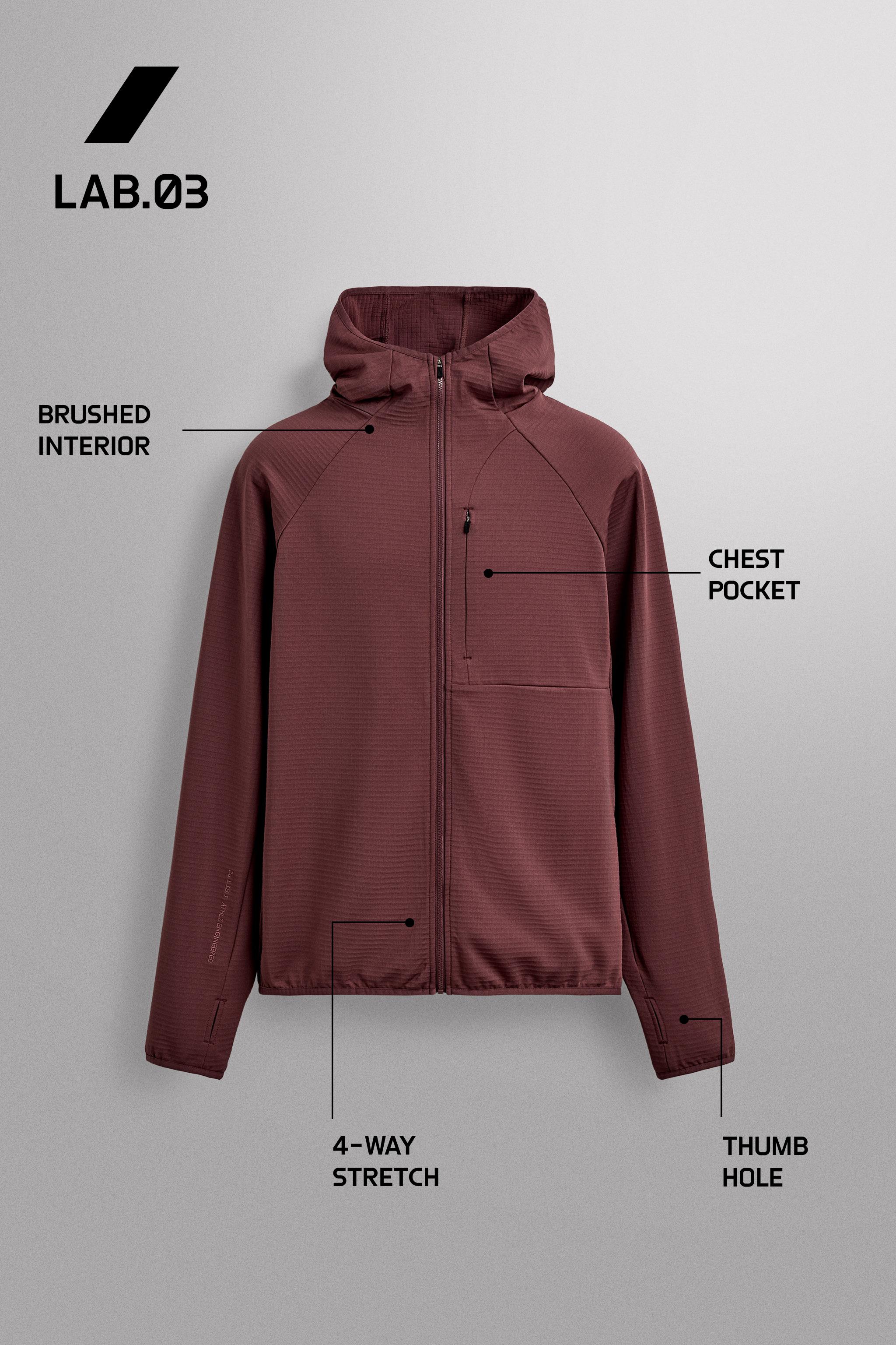 TECHNICAL COMBINED FLEECE hoodie