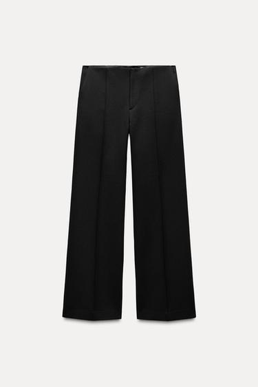 LIMITED EDITION WOOL WIDE-LEG TROUSERS - Black by Zara