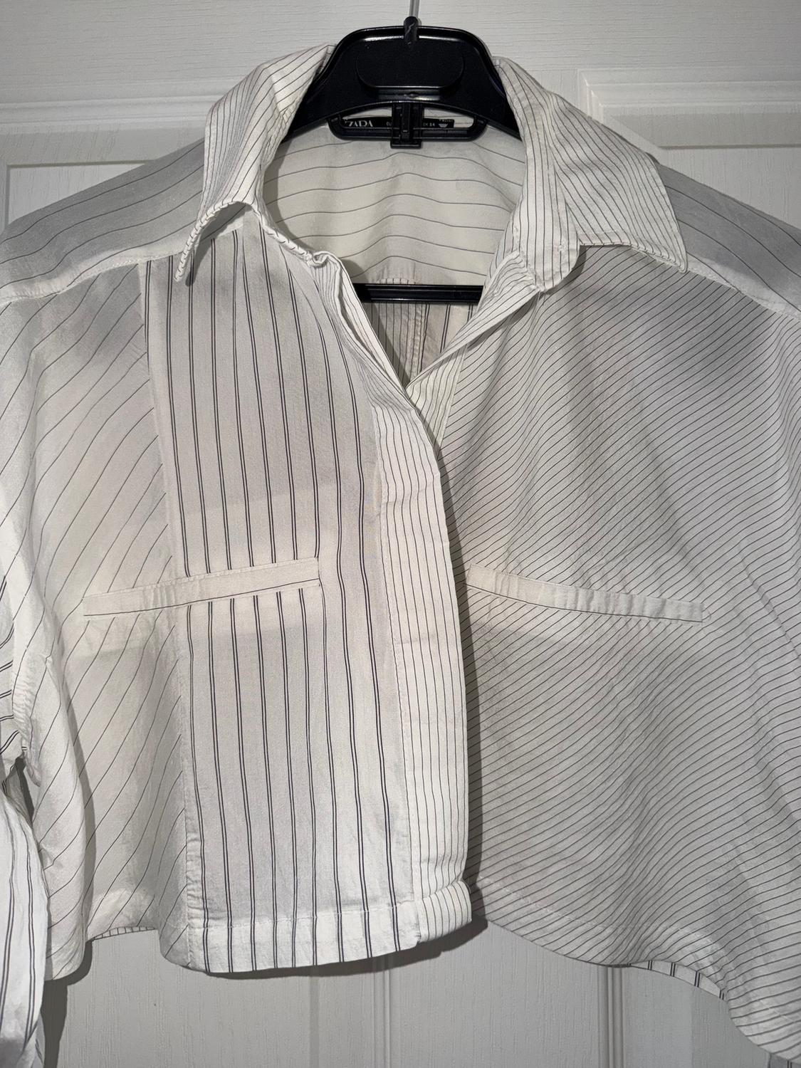 CROPPED STRIPED SHIRT - Image 3