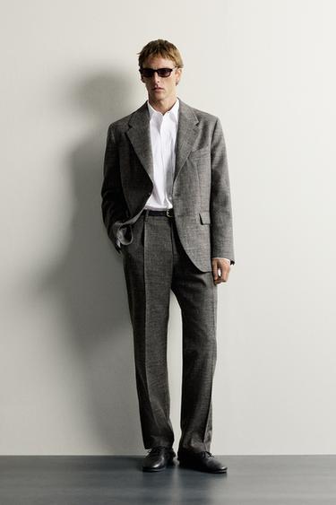 AARON LEVINE X ZARA ЖҮН ЖӘНЕ ЗЫҒЫР ҚОСПАСЫНАН ТІГІЛГЕН КОСТЮМ ШАЛБАРЫ - Қара Zara компаниясынан