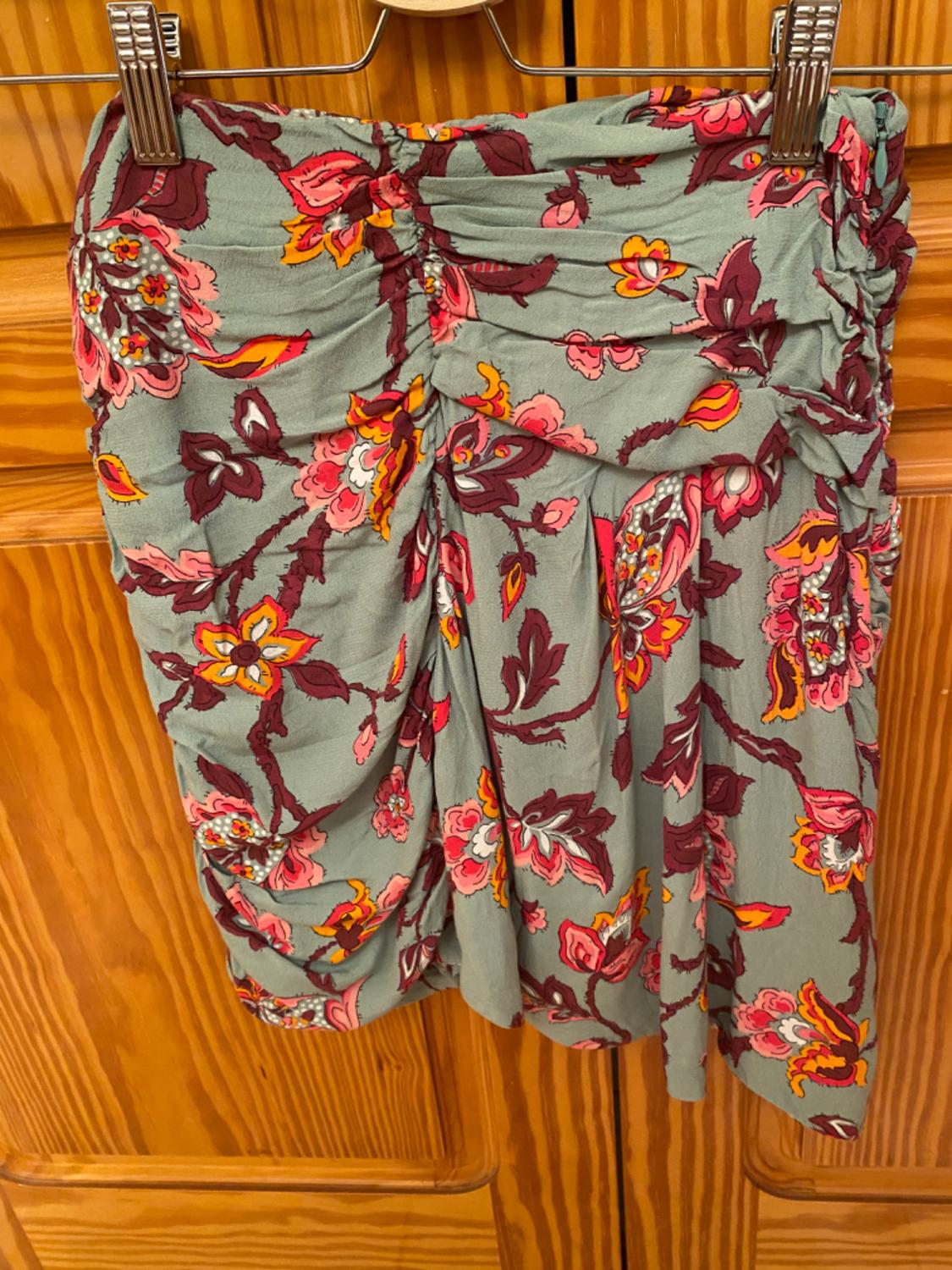 FLORAL DRAPED MINI SKIRT - Image 3