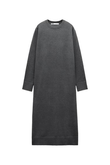 LONG KNIT STRIPED DRESS