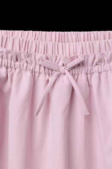 RUFFLED BERMUDA SKORT WITH FAUX PEARLS - Pink by Zara