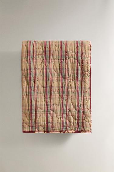 PLAID COTON RAYURES - Beige de Zara - Image 3