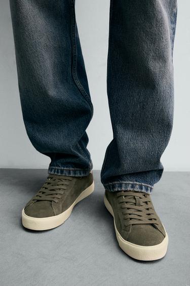 BASKET EN CUIR - Gris de Zara - Image 2