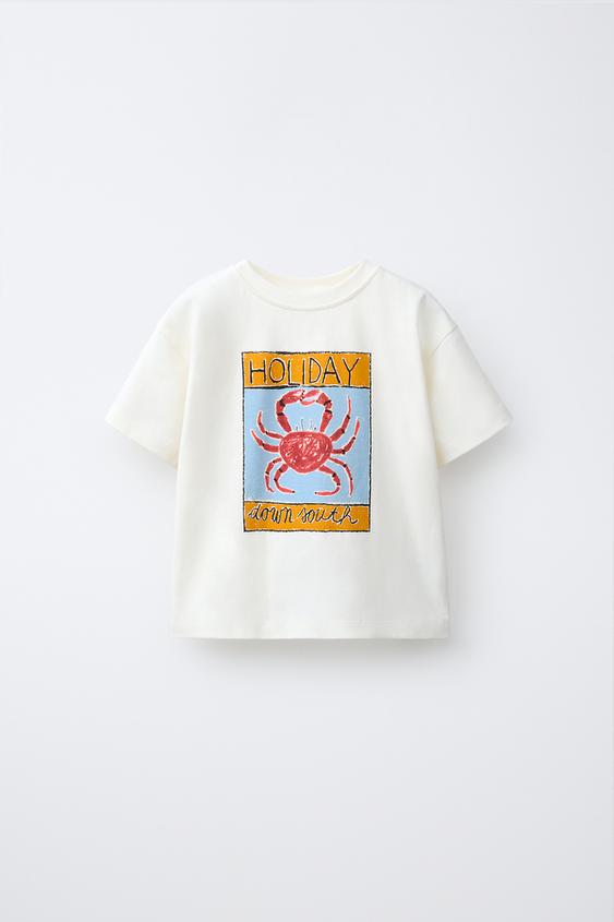 CRAB T-SHIRT ISABELLE VANDEPLASSCHE © - Oyster-white de Zara - Imagen 0