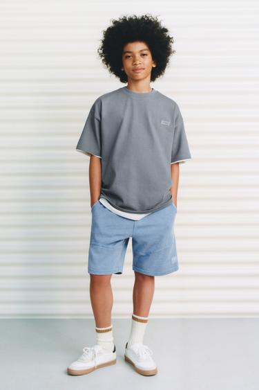 BERMUDASHORTS – GARMENT DYED - Blau verwaschen von Zara