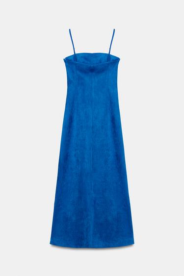 FAUX SUEDE DRESS - Bluish by Zara - Image 4