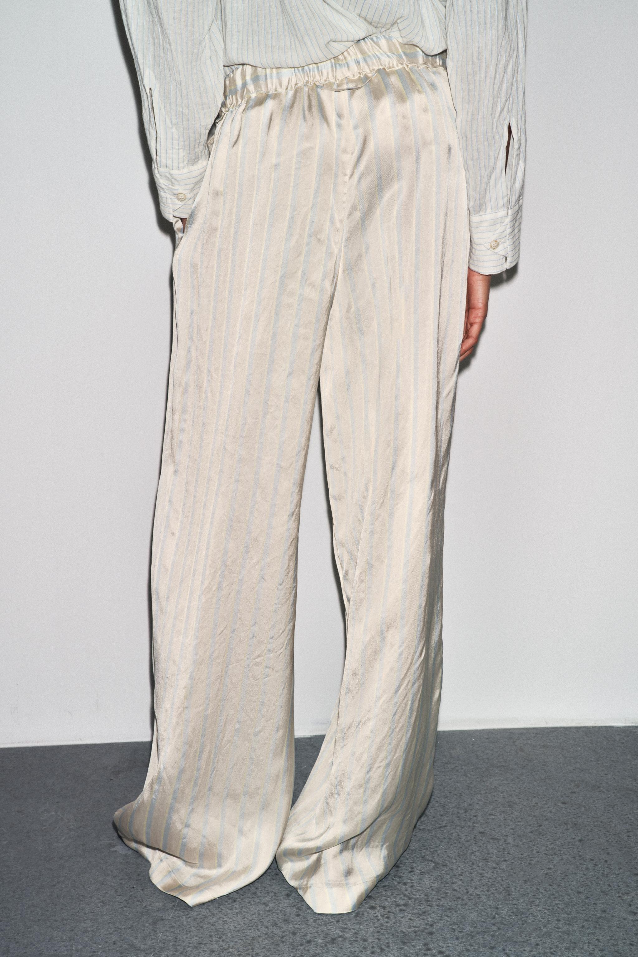 ZW COLLECTION ストライプ柄パジャマパンツ - ストライプ | ZARA