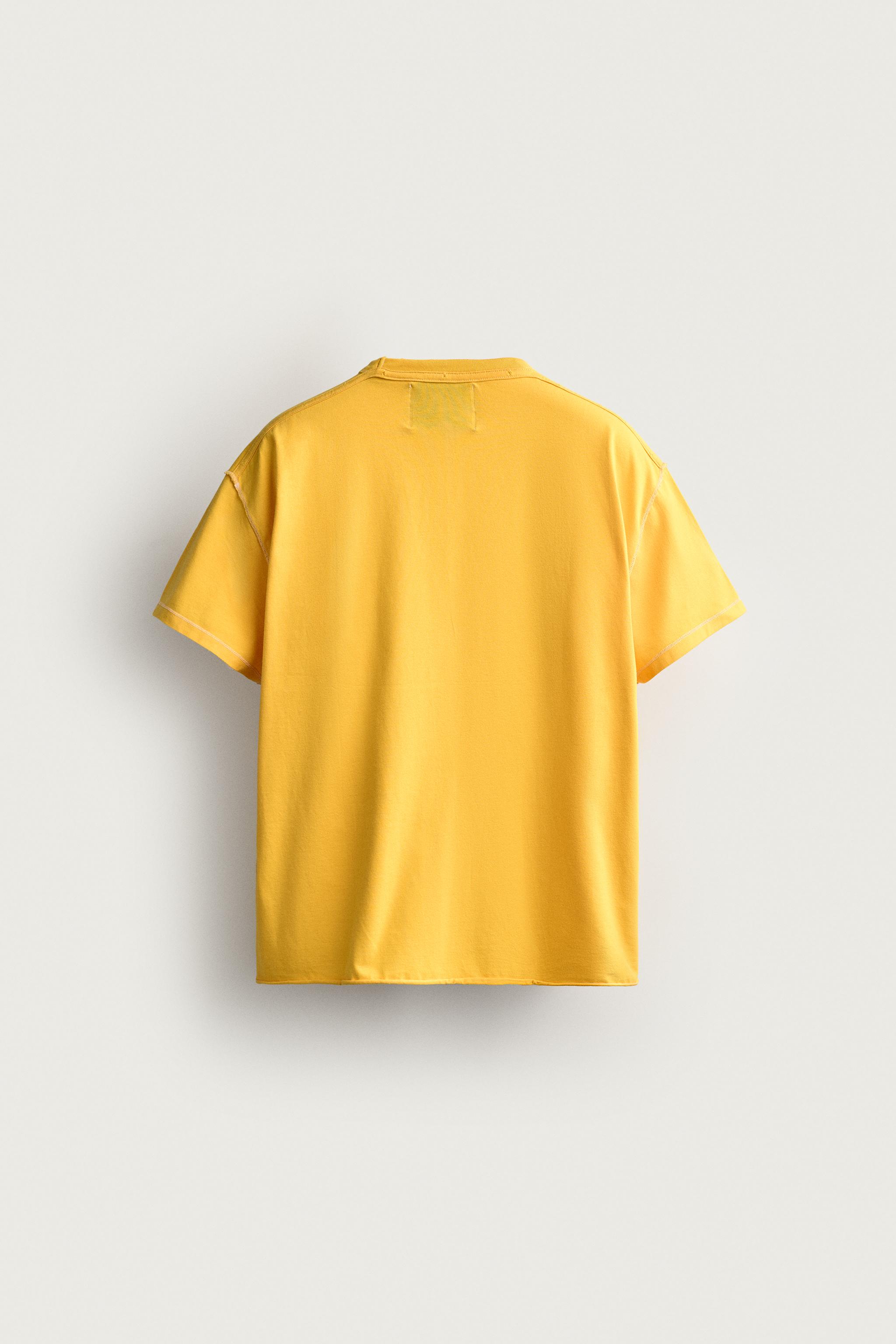 Zara CRUSH SOLUK EFEKTLİ TERS DETAYLI T-SHIRT görsel 6