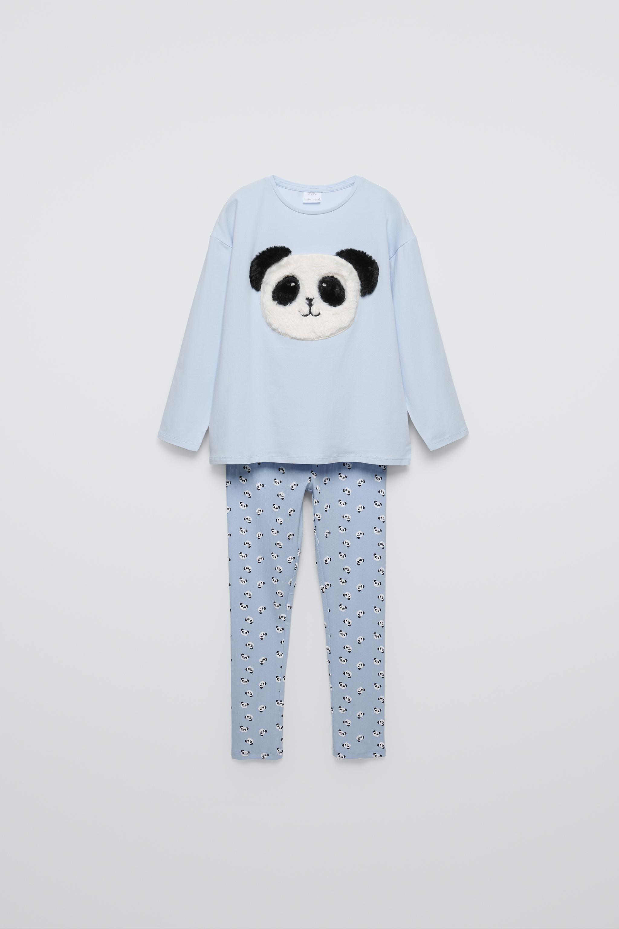 6-14 ANOS/PIJAMA DE URSO PANDA Azul-claro ZARA Brasil