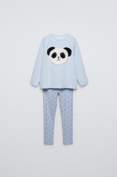 6-14 YEARS/ PANDA BEAR PYJAMAS - Light blue by Zara