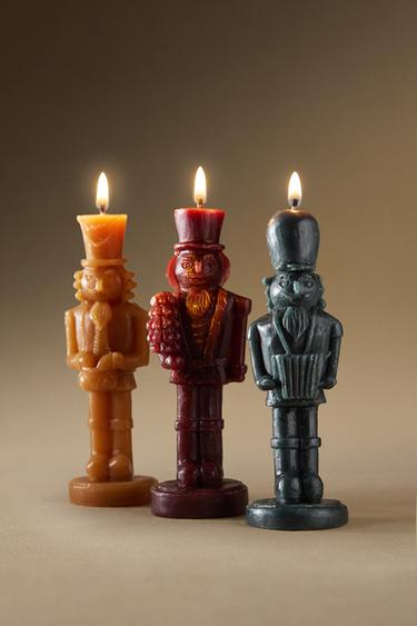 Zara NUTCRACKER SCENTED CANDLE PACK (PACK OF 3) - Red