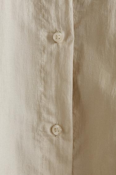 SATIN FINISH SHIRT - Beige by Zara - Image 2