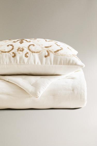 ÉDREDON BRODERIE COTON - Blanc cassé de Zara - Image 4