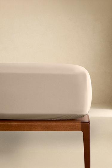 ΣΕΝΤΟΝΙ ΜΕ ΛΑΣΤΙΧΟ ΑΠΟ ΒΑΜΒΑΚΕΡΟ ΠΕΡΚΑΛΙ | ΥΨΟΣ 30 CM (300 ΚΛΩΣΤΩΝ) - Μπεζ του Zara