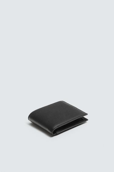 Zara TEXTURED WALLET - Black