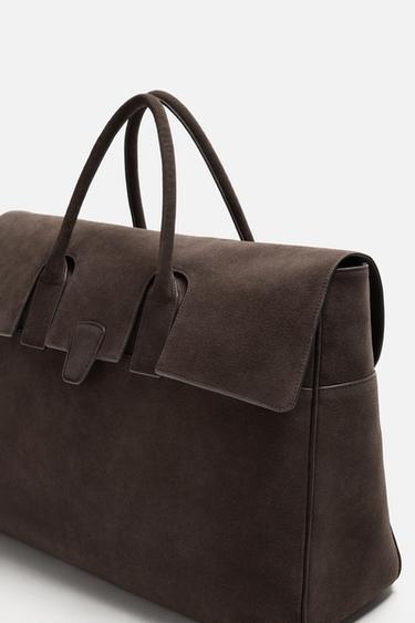 LEATHER HANDBAG - Brown by Zara - Image 4