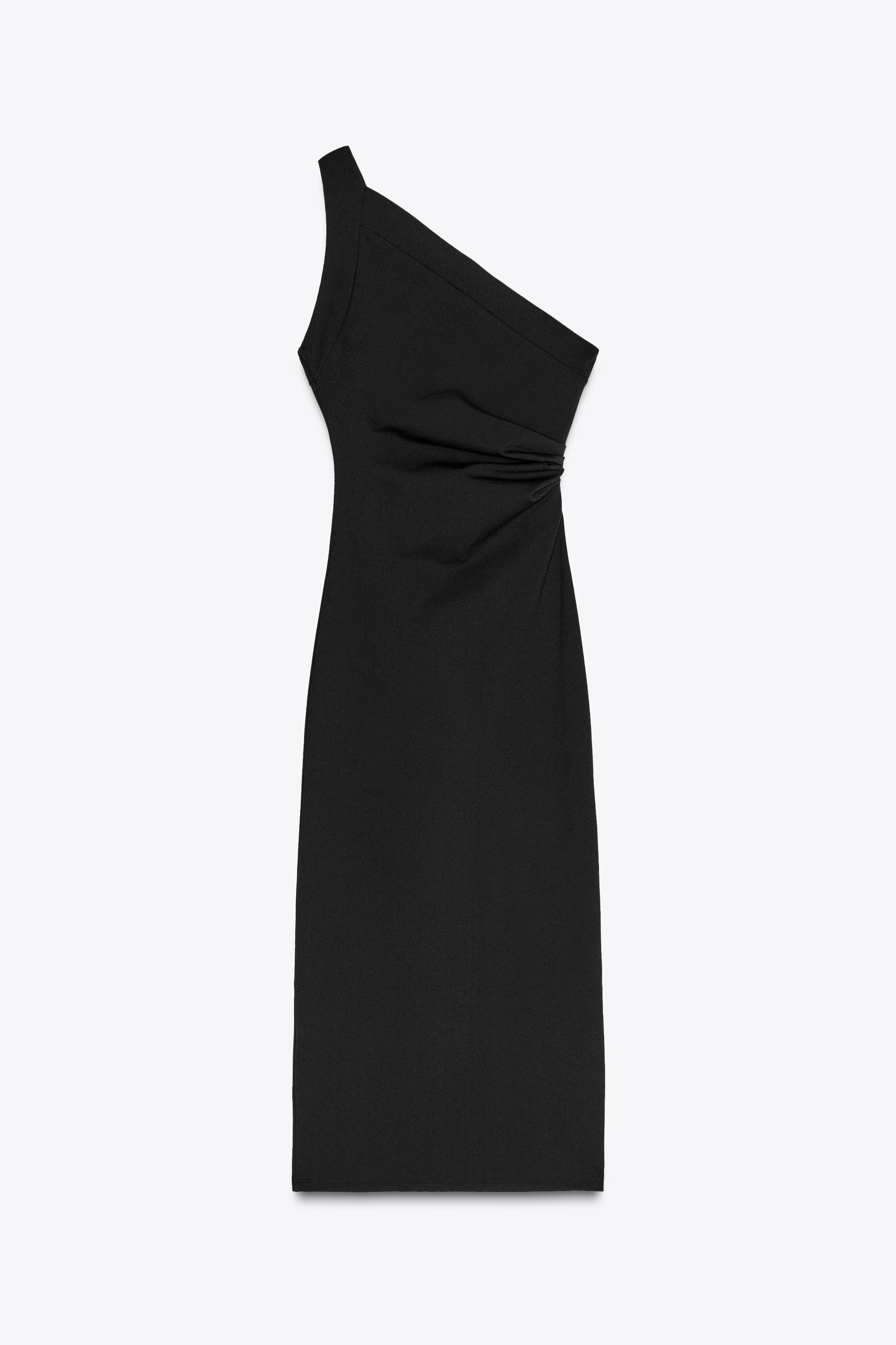 アシンメトリー ミディワンピース - ホワイト | ZARA Japan / 日本