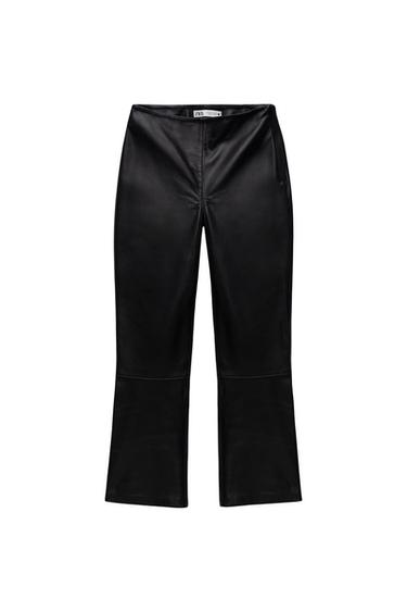 BOOTCUT LEATHER TROUSERS