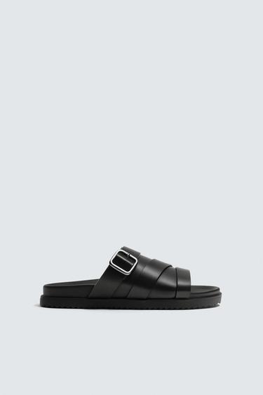 SANDALES À BOUCLE - Noir de Zara - Image 0