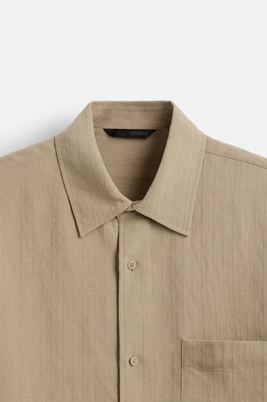 CHEMISE FLUIDE À POCHE - Marron clair de Zara - Image 9