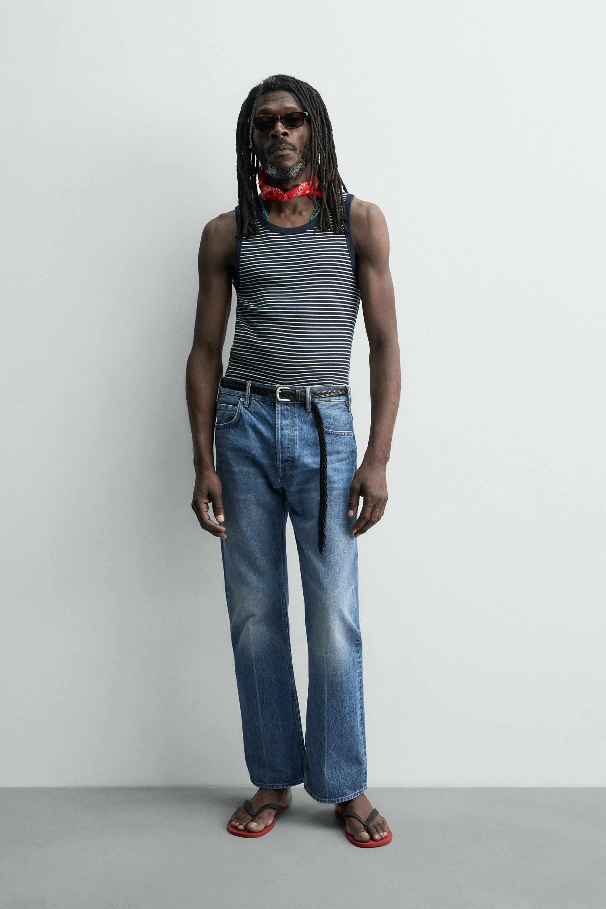 T-SHIRT SANS MANCHES JACQUARD RAYURES X AARON LEVINE