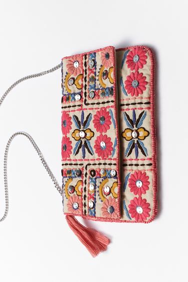 Zara MIRROR CROSSBODY BAG - Off White