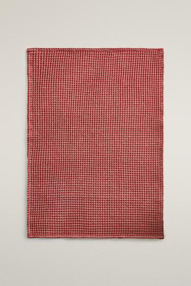 CHRISTMAS WAFFLE KITCHEN TOWEL — Red 2