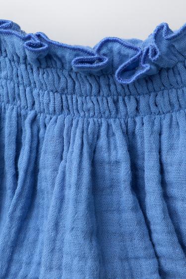 CULOTTE BRODERIE POISSON - Bleu de Zara - Image 3