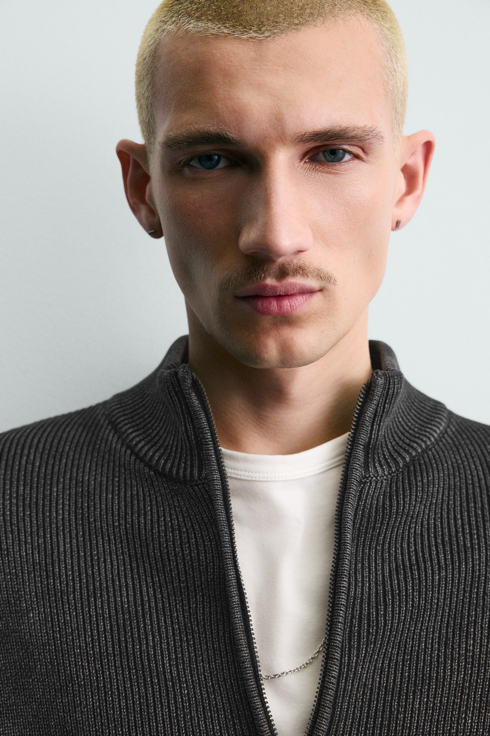 GILET EN MAILLE STRUCTURÉE LAVÉE