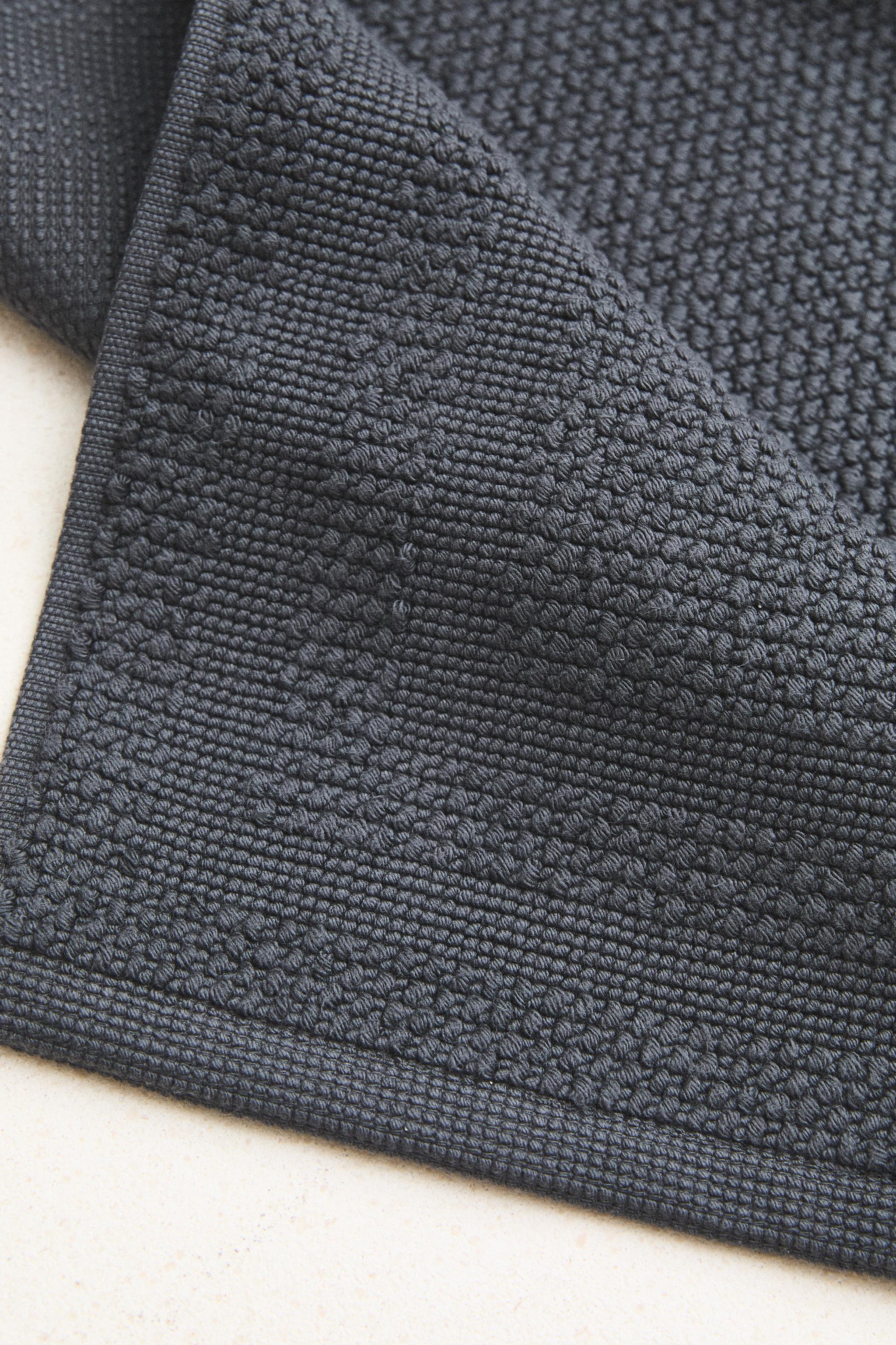 COTTON BATH MAT — Anthracite grey
