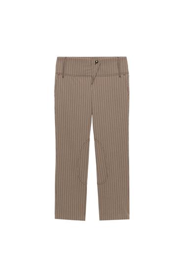 PANTALÓN CAPRI RAYA DIPLOMÁTICA - Tostado claro de Zara