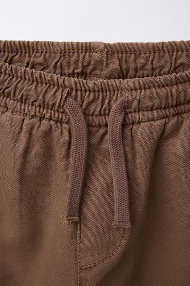 DRAWSTRING BAGGY TROUSERS - Brown by Zara - Image 2