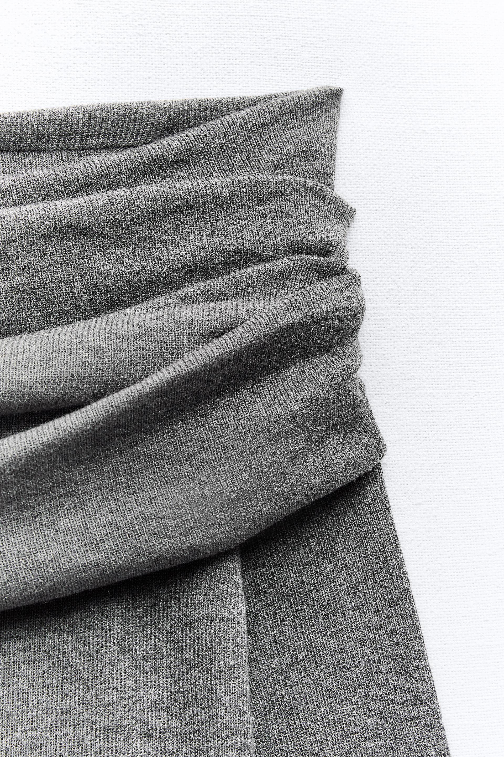 ARKET Ribbed Wool-Blend Tights in Dark Grey