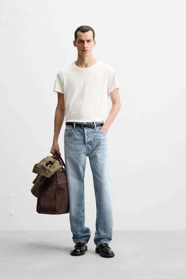 STRAIGHT-LEG JEANS - Blue by Zara