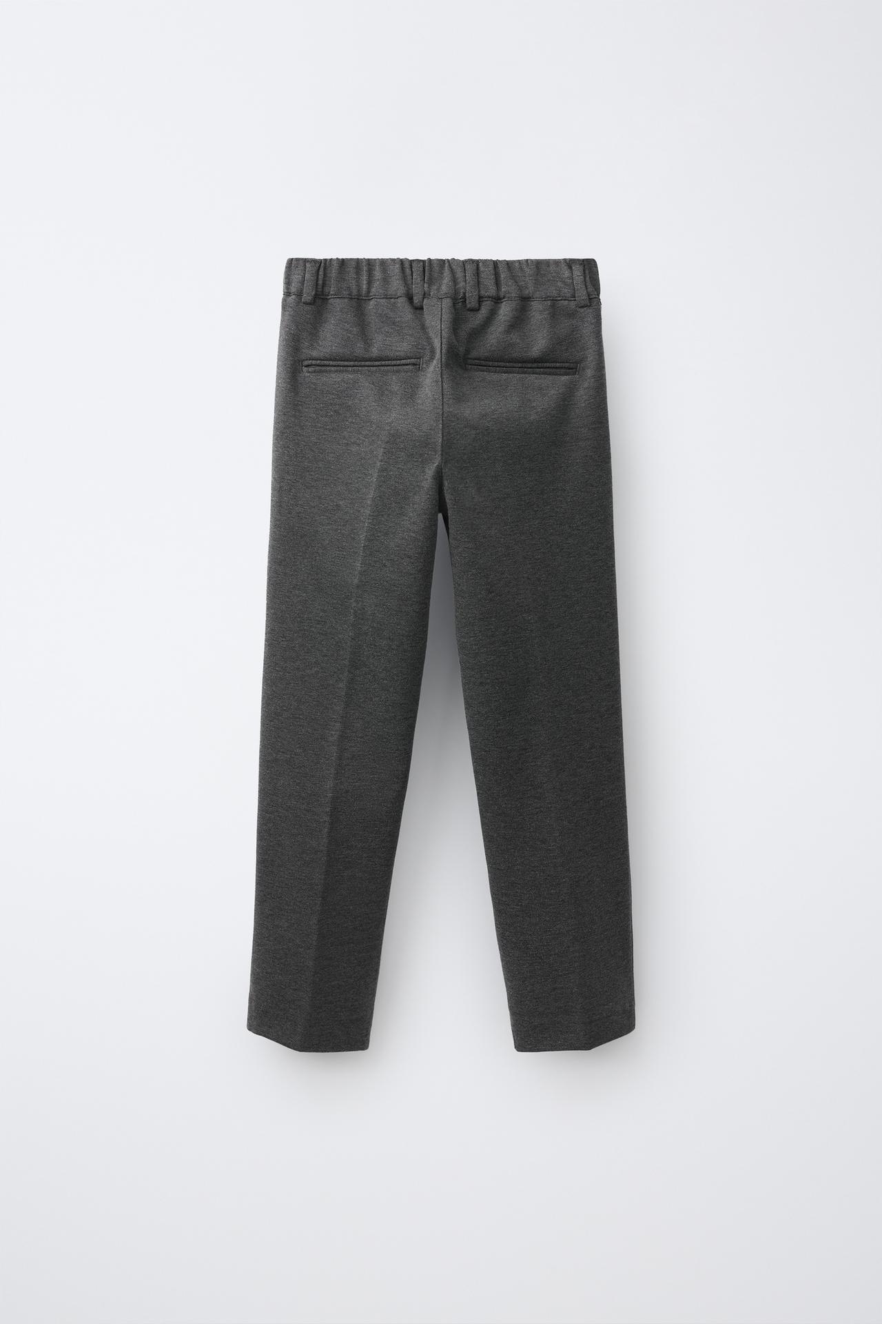 BASIC SUIT PANTS — Gray marl