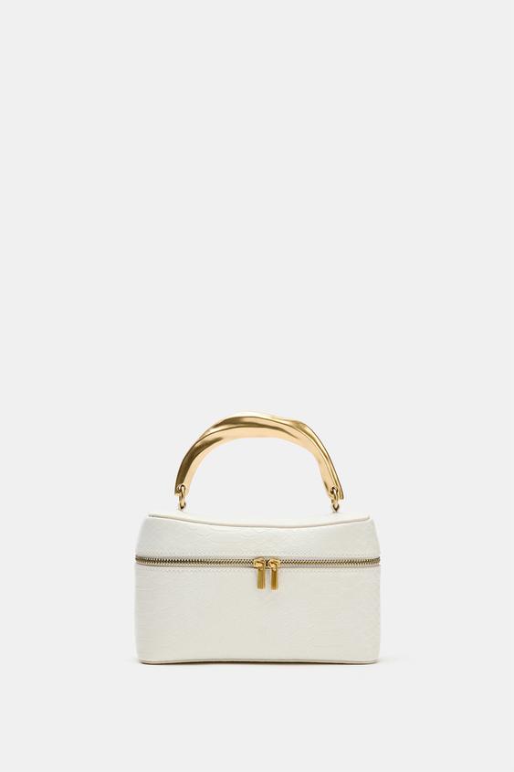 BOLSA VANITY EFEITO RELEVO - Cru da Zara - Imagem 0