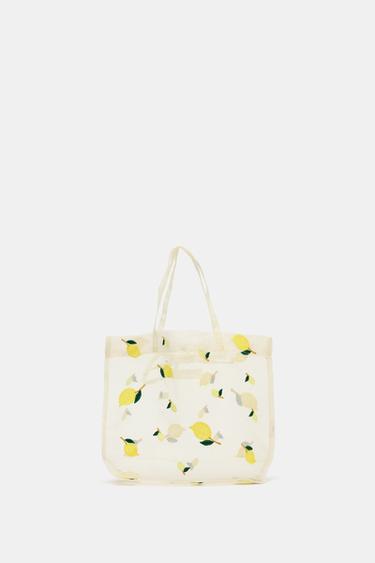 EMBROIDERED FABRIC BAG - Yellow by Zara