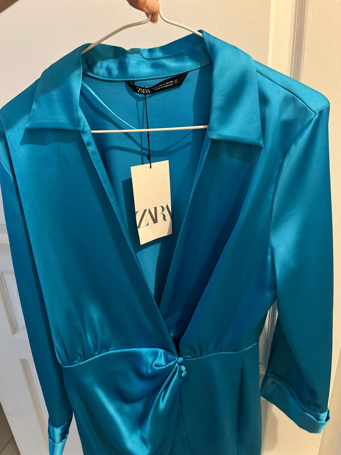 SATIN EFFECT WRAP DRESS - Image 3