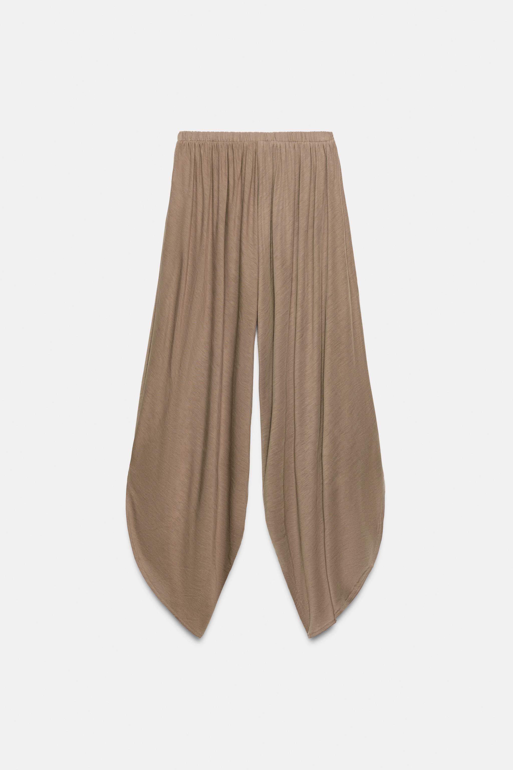 Женские брюки Zara FLOWY BAGGY PANTS — фото 6