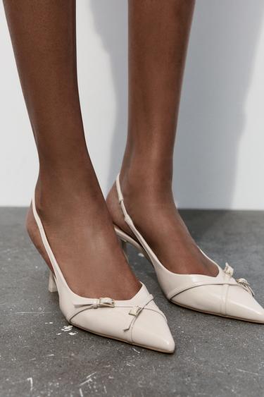 BUCKLED HIGH HEEL SHOES - Ecru by Zara - Image 0