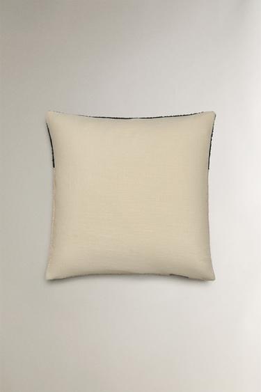 CHRISTMAS SNOWY HOUSE CUSHION COVER - Blue by Zara - Image 2