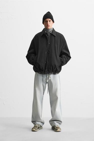 FAUX SHEARLING LINED JACKET - Black by Zara - Image 0